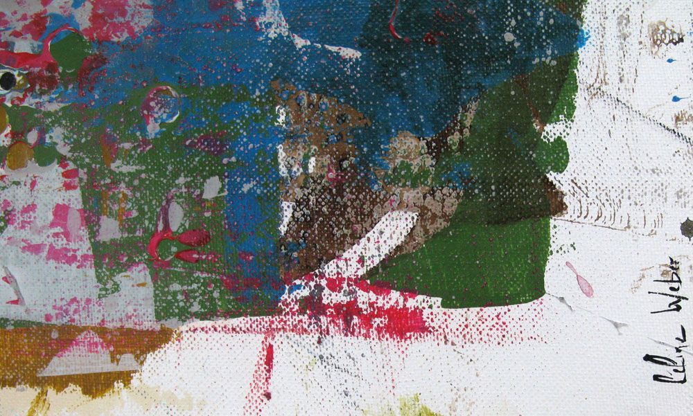 Tableau de CELINE WEBER a pour titre STONE SAPHIR style abstrait dim : CELINE WEBERprix:1150