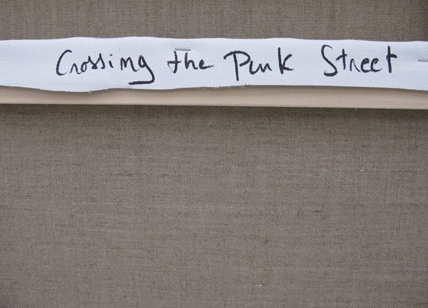 Tableau de HEATON RUDYARD a pour titre Crossing the pink street style figuratif dim : HEATON RUDYARDprix:2000