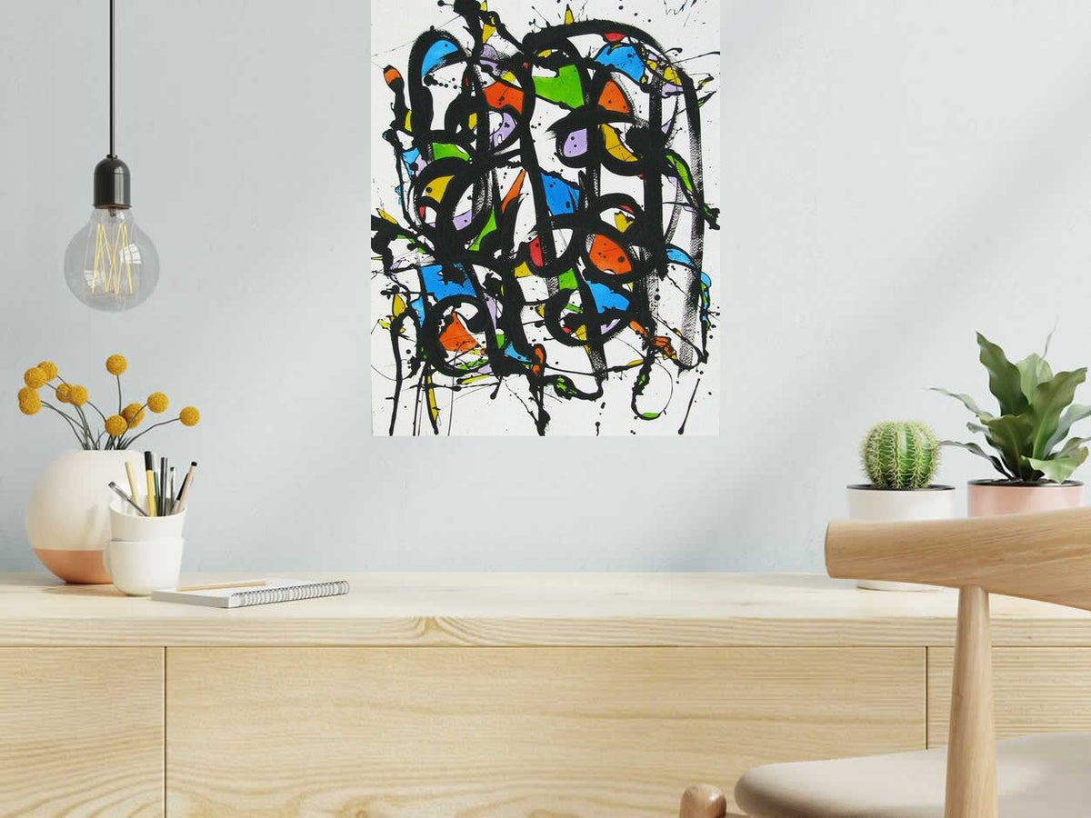 Dessin A253 de STEPHANE RIME dans un intérieur – 50 × 40 cm