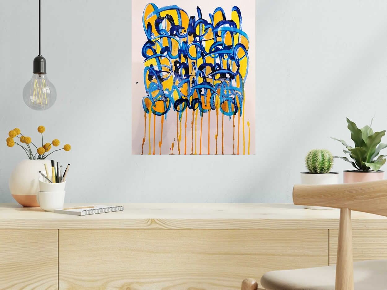 Dessin Noname D104 de STEPHANE RIME dans un intérieur – 40 × 50 cm