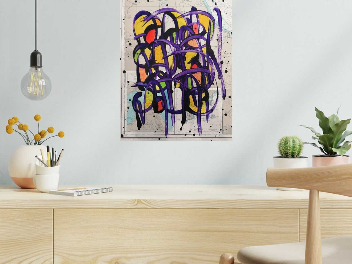 Dessin Noname D57 de STEPHANE RIME dans un intérieur – 40 × 50 cm