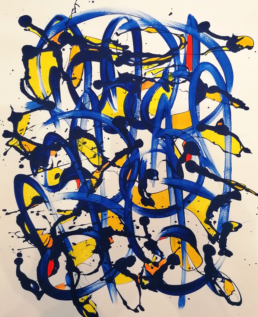 Dessin abstrait petit format Noname D62 – STEPHANE RIME – 40 × 50 cm