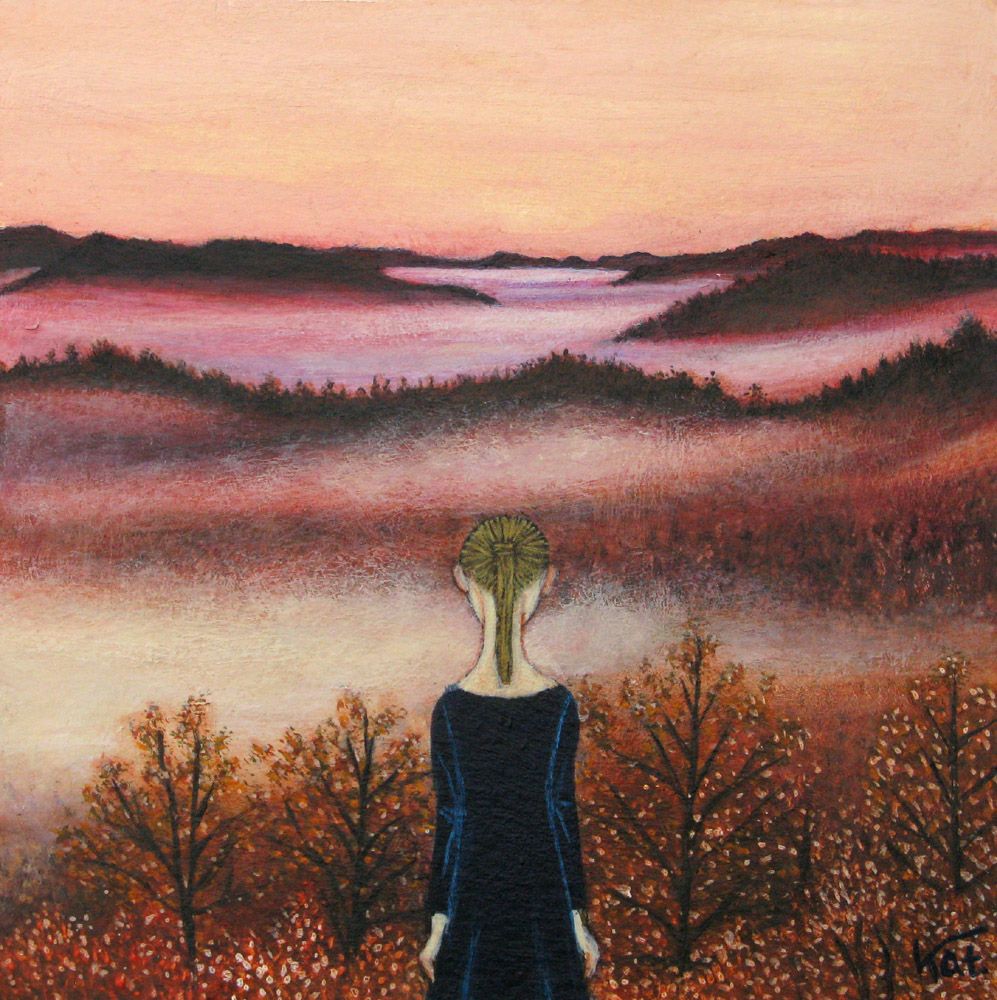 Dessin figuratif petit format Sans titre 28 – KATSUKO KUROYA – 15 × 15 cm