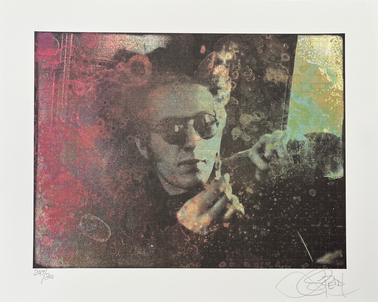 Digigraphie figuratif petit format JOE STRUMMER blotter – CHUCK SPERRY – 28 × 22 cm