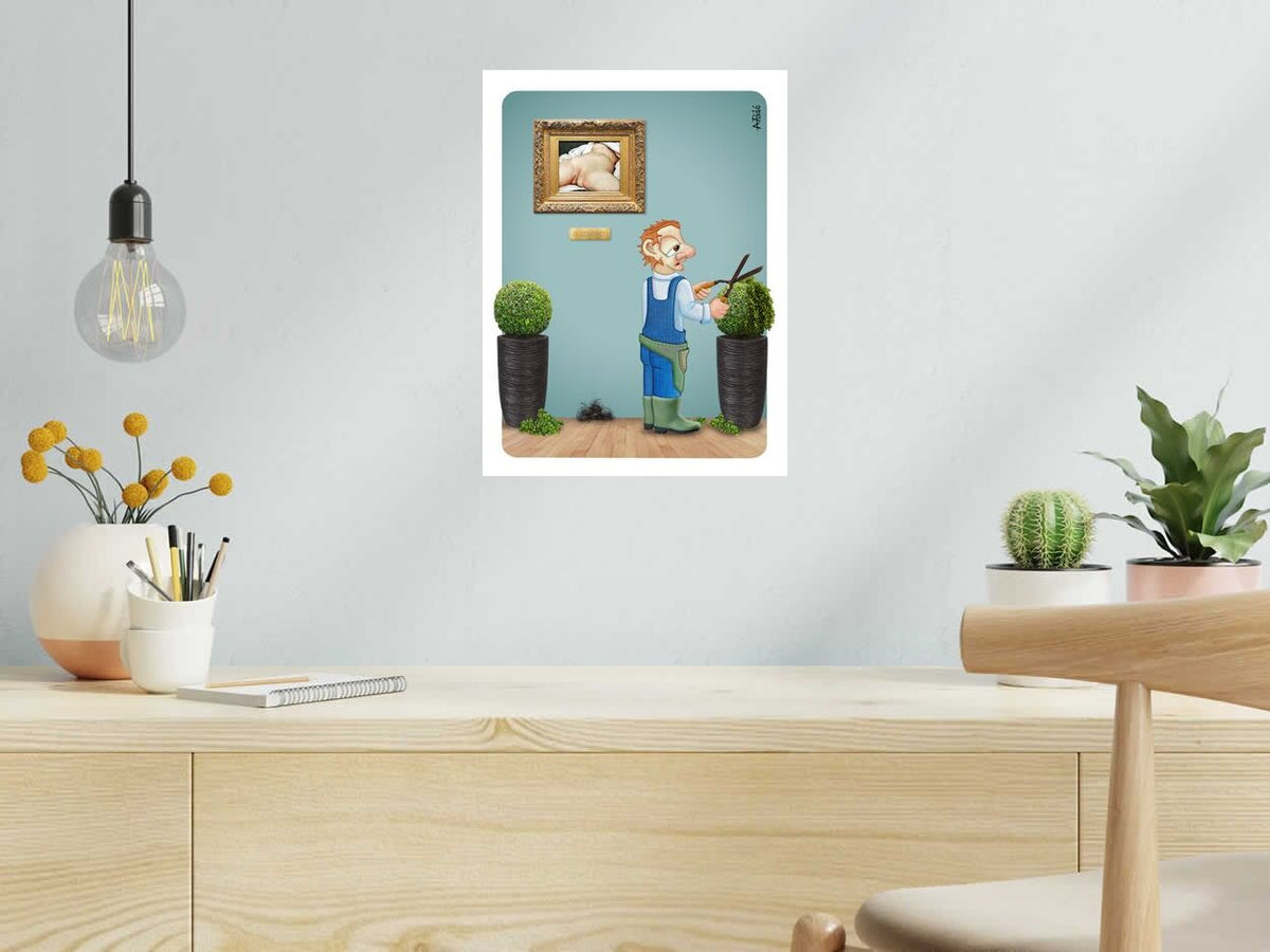 Digigraphie COURBET de L'ARTISTE PITRE dans un intérieur – 30 × 40 cm