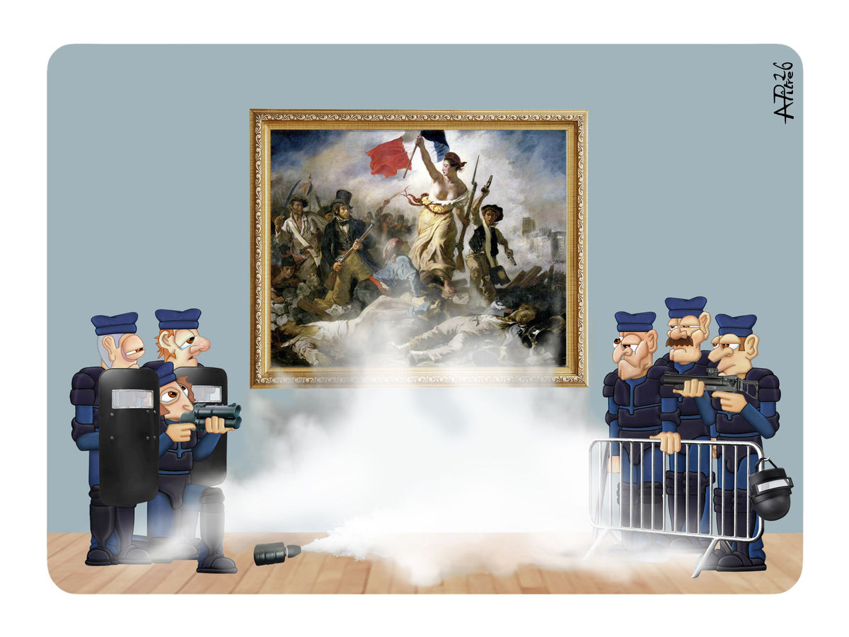 Digigraphie figuratif petit format DELACROIX – L'ARTISTE PITRE – 40 × 30 cm