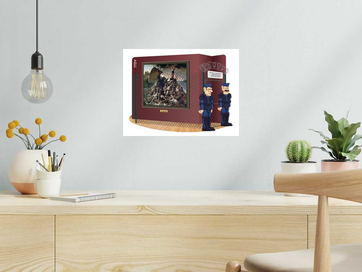 Digigraphie MEDUSE de L'ARTISTE PITRE dans un intérieur – 40 × 30 cm