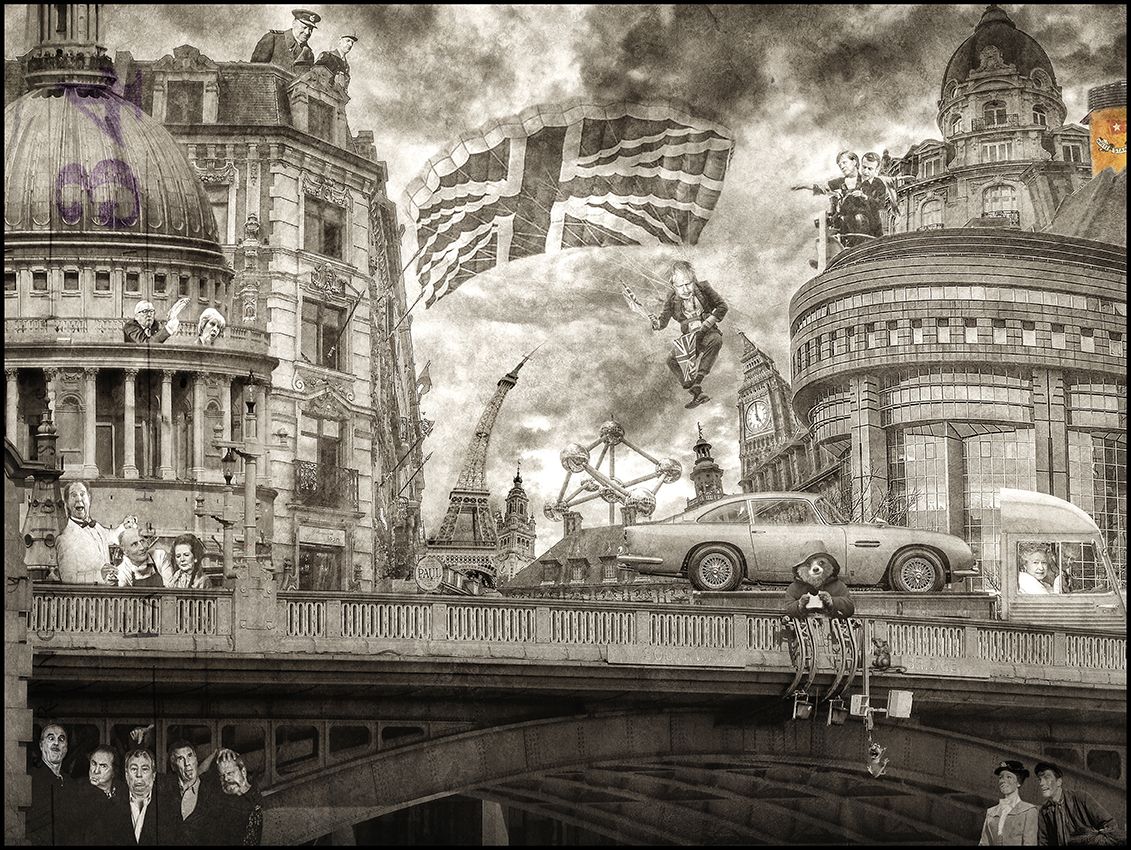 Digigraphie figuratif petit format BREXIT NEW – OliR – 40 × 30 cm