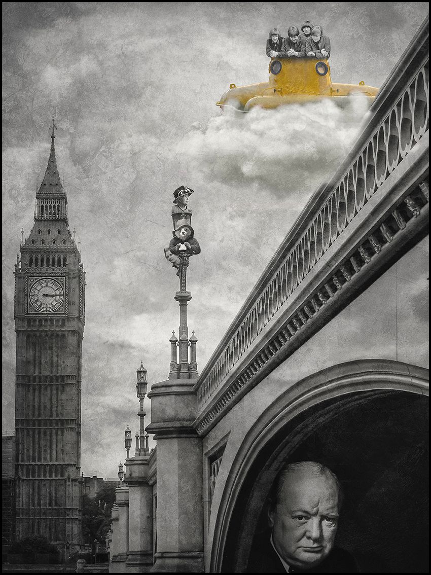 Digigraphie figuratif petit format YELLOW SUB – OliR – 40 × 30 cm