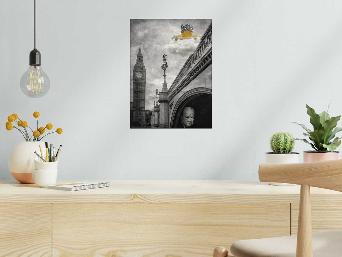 Digigraphie YELLOW SUB de OliR dans un intérieur – 40 × 30 cm
