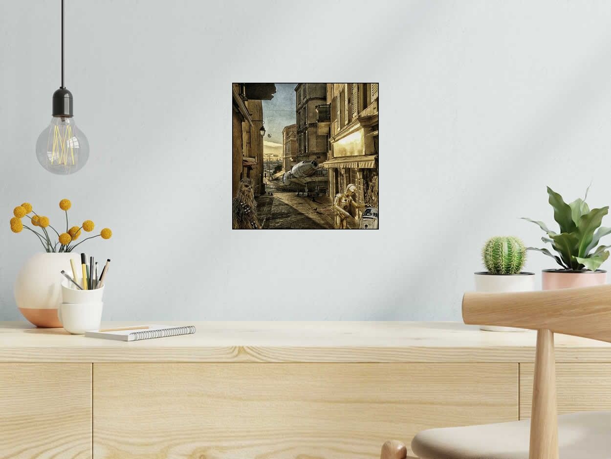 Digigraphie CANNES WARS de OliR dans un intérieur – 30 × 30 cm