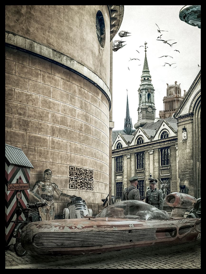 Digigraphie petit format La rebellion et les forces du mal – OliR – 30 × 40 cm