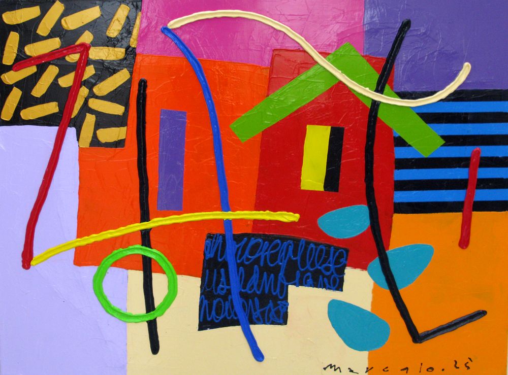 Tableau de MARCELLO CID SAINT JEAN a pour titre Espacios 2 style abstrait dim : MARCELLO CID SAINT JEANprix:750