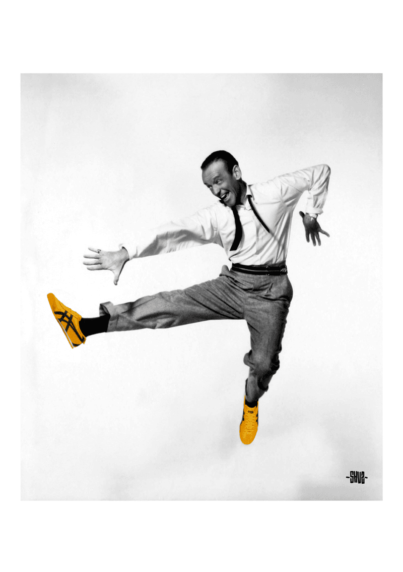 Estampe figuratif petit format blanc et noir Fred Astaire Lee – SHUZ – 30 × 40 cm