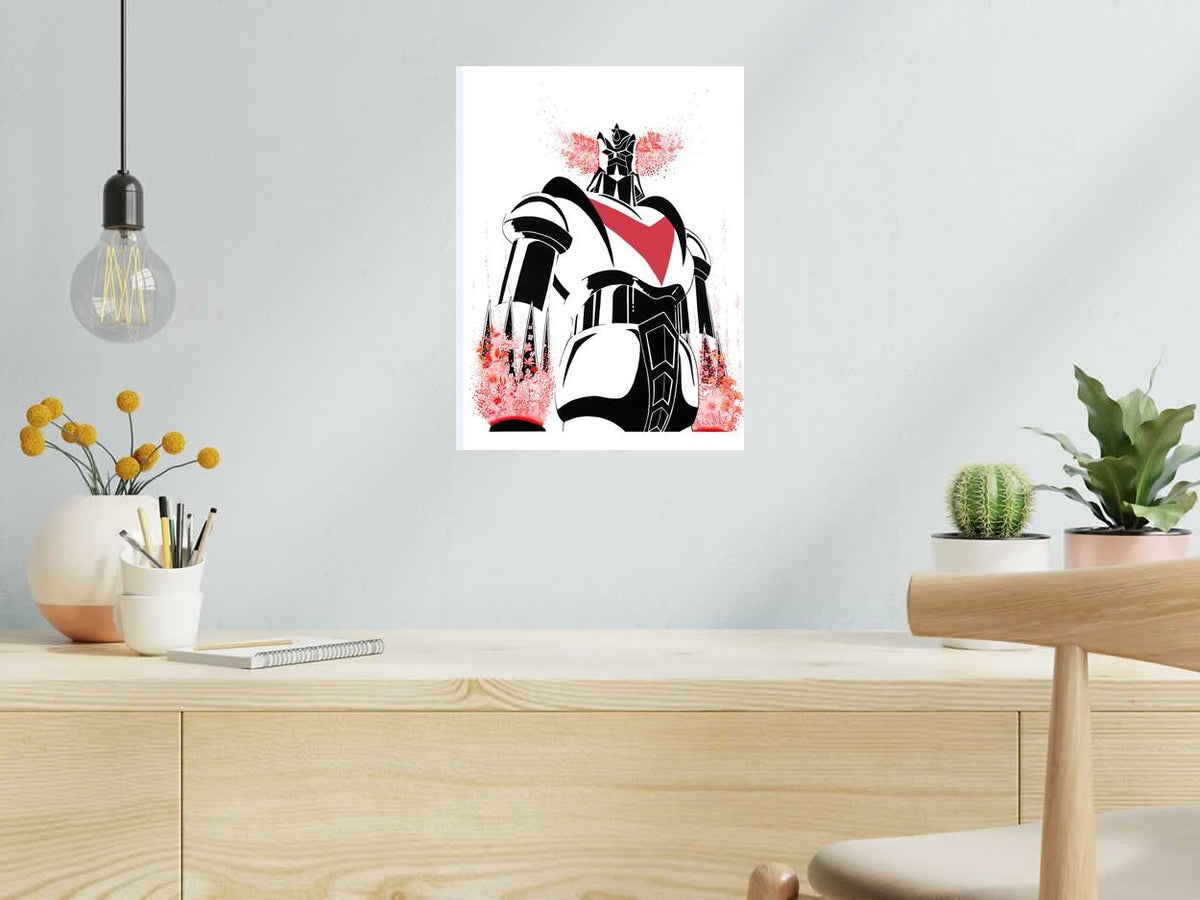 Estampe GOLDO FLEURS de CAMILLE POLI dans un intérieur – 30 × 40 cm