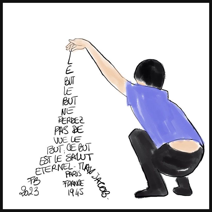 Estampe figuratif petit format La tour eiffel – FREDERIQUE BERTIN – 20 × 20 cm