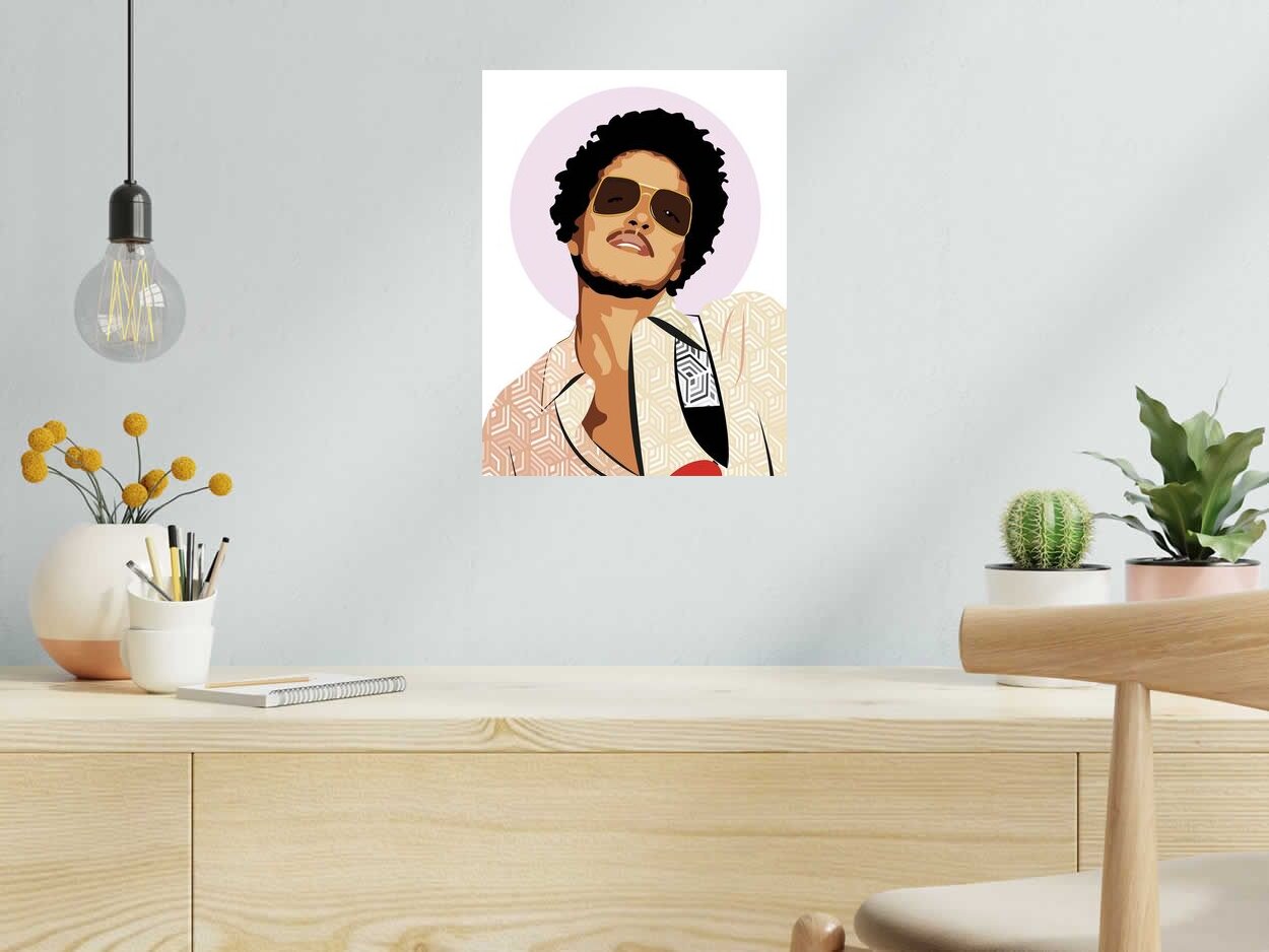 Estampe BRUNO de JMC dans un intérieur – 30 × 40 cm