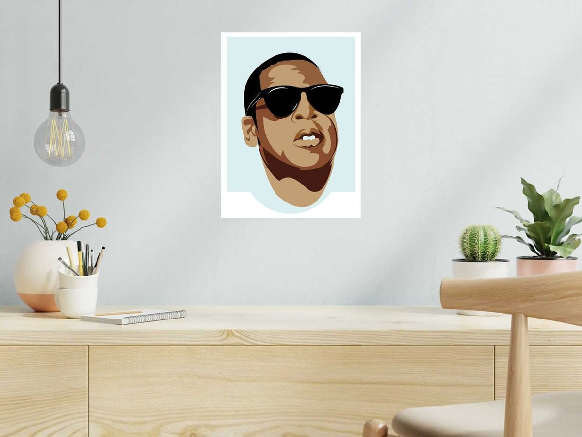 Estampe JAY Z de JMC dans un intérieur – 30 × 40 cm