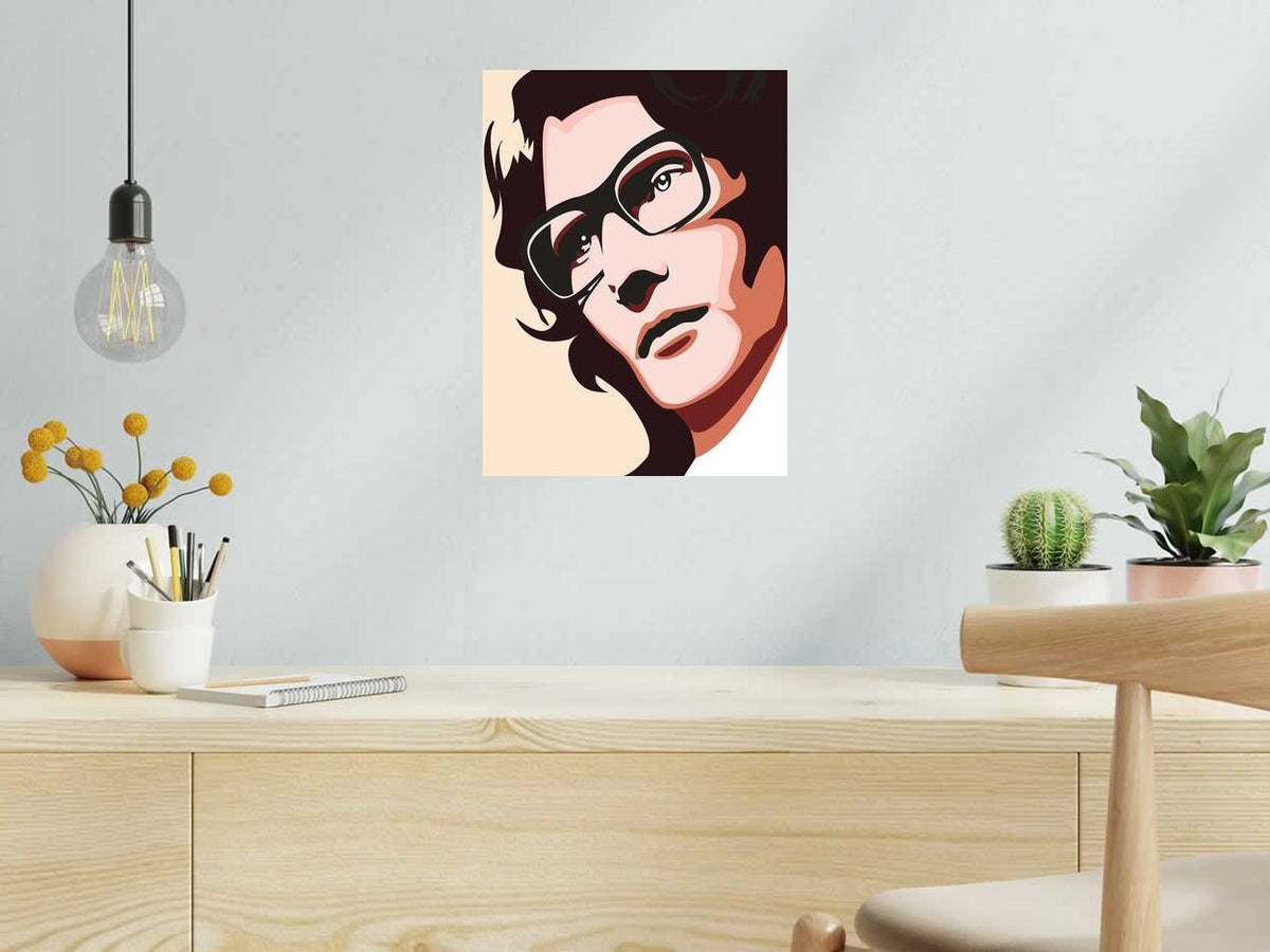 Estampe YSL de JMC dans un intérieur – 30 × 40 cm
