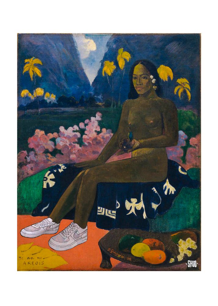 Estampe figuratif petit format Air Force 1 Gauguin – SHUZ – 30 × 40 cm