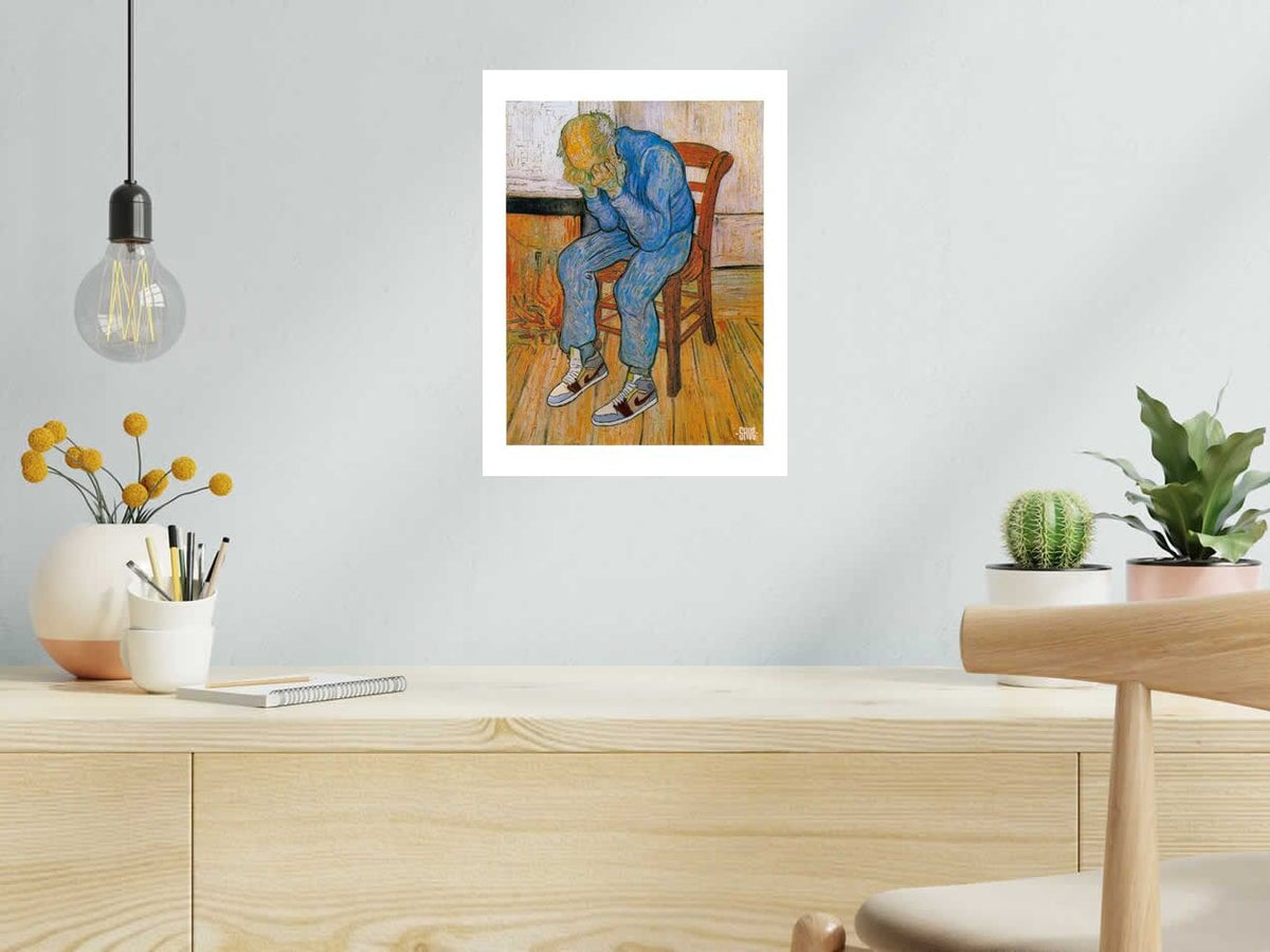 Estampe Château Van Gogh de SHUZ dans un intérieur – 30 × 40 cm