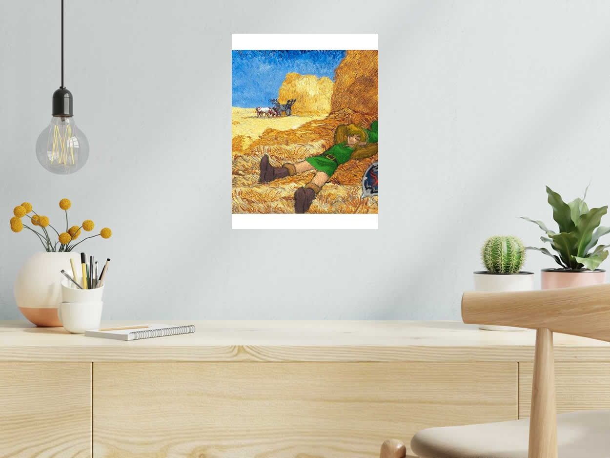 Estampe Le repos du guerrier de SHUZ dans un intérieur – 30 × 40 cm