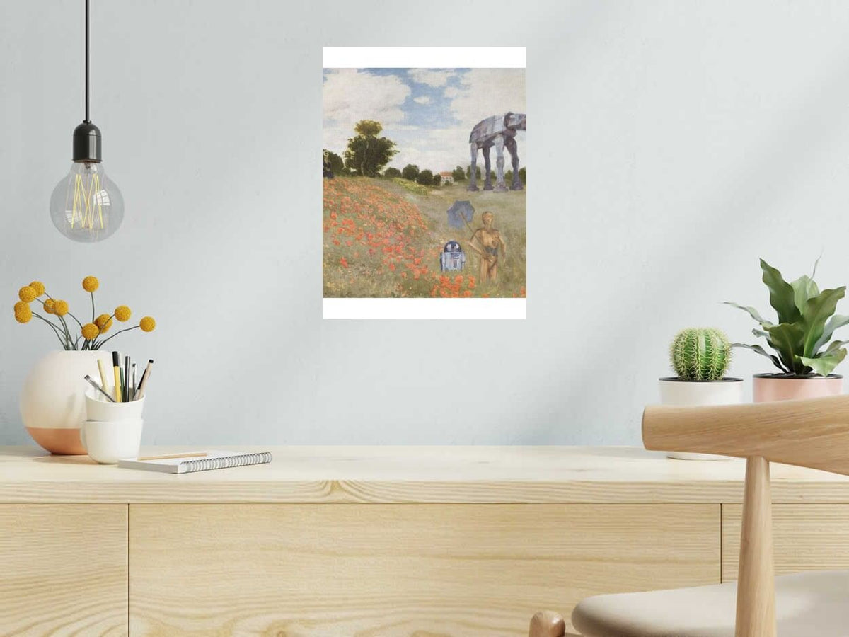 Estampe Les Coquelicots de SHUZ dans un intérieur – 30 × 40 cm