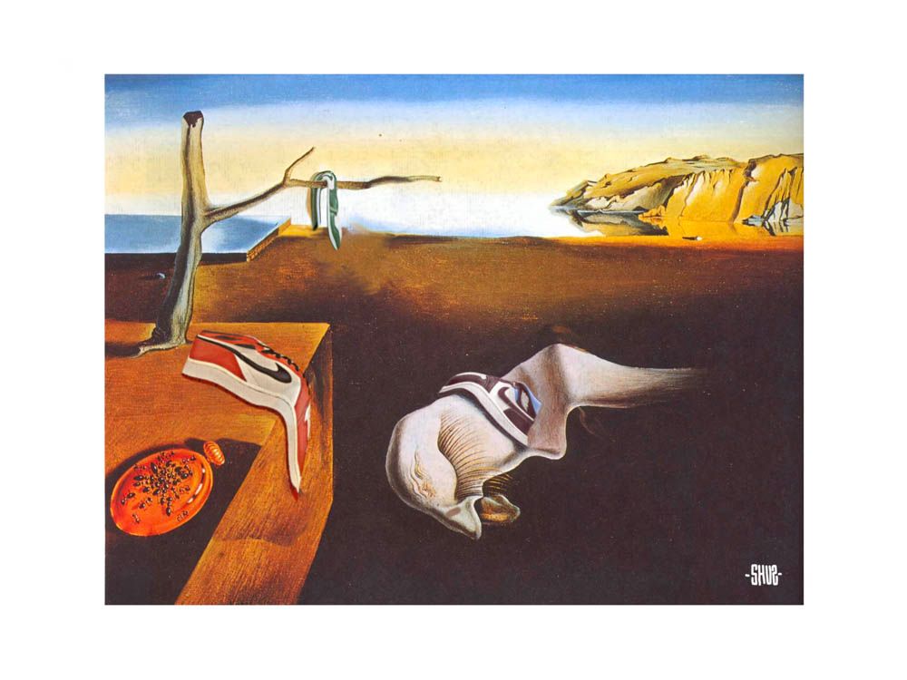 Estampe figuratif petit format Les montres molles – SHUZ – 40 × 30 cm