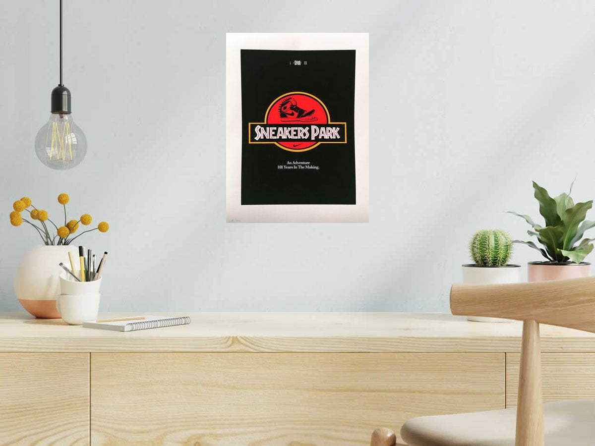 Estampe SNEAKERS PARK de SHUZ dans un intérieur – 30 × 40 cm