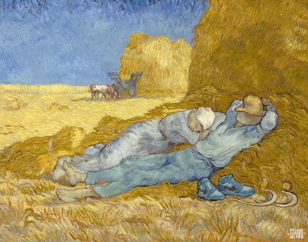 Estampe figuratif petit format VAN GOGH X JORDAN – SHUZ – 40 × 30 cm