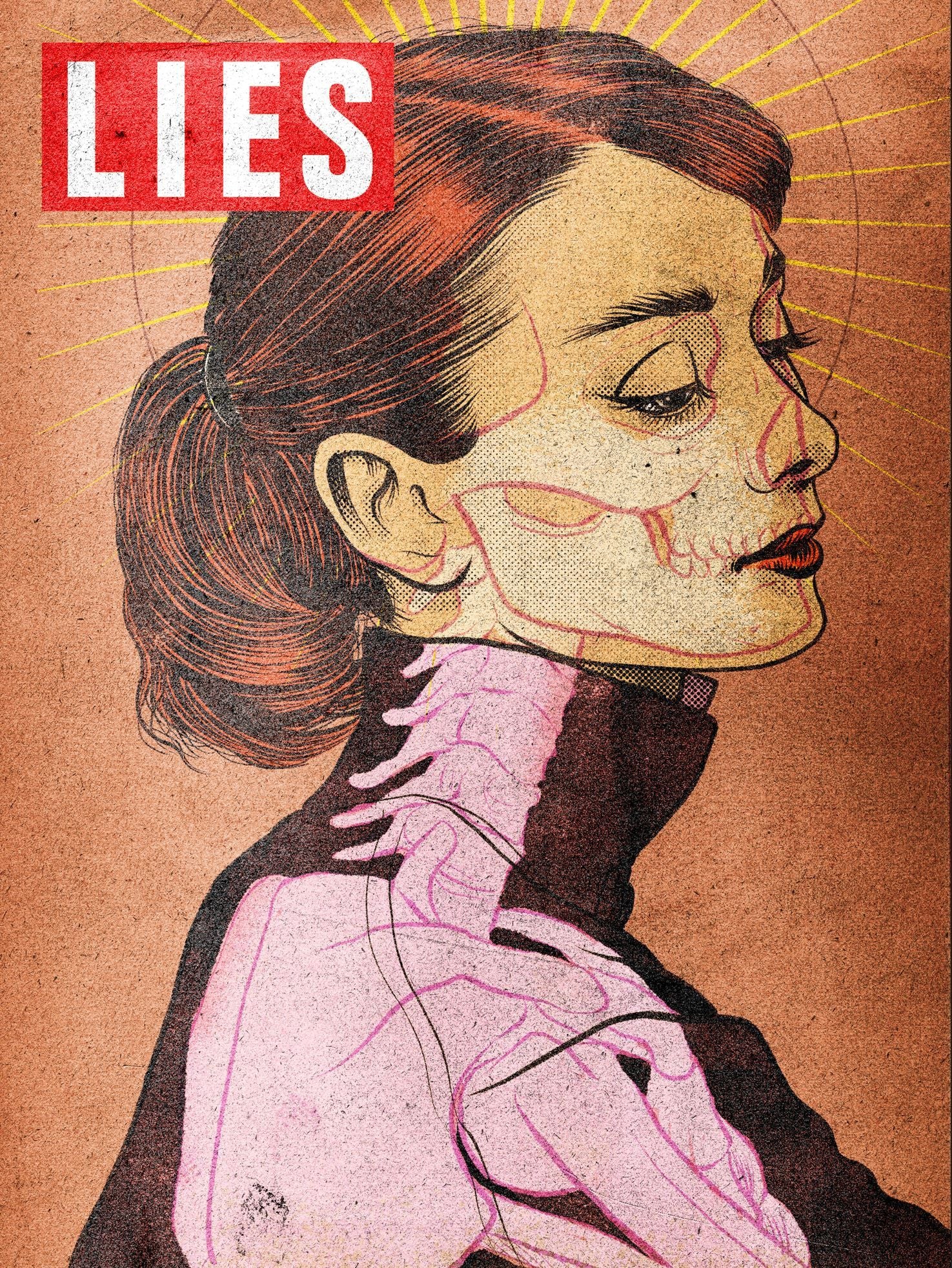 Estampe figuratif petit format violet Lies-Audrey Hepburn – Carlos Olmo – 30 × 40 cm
