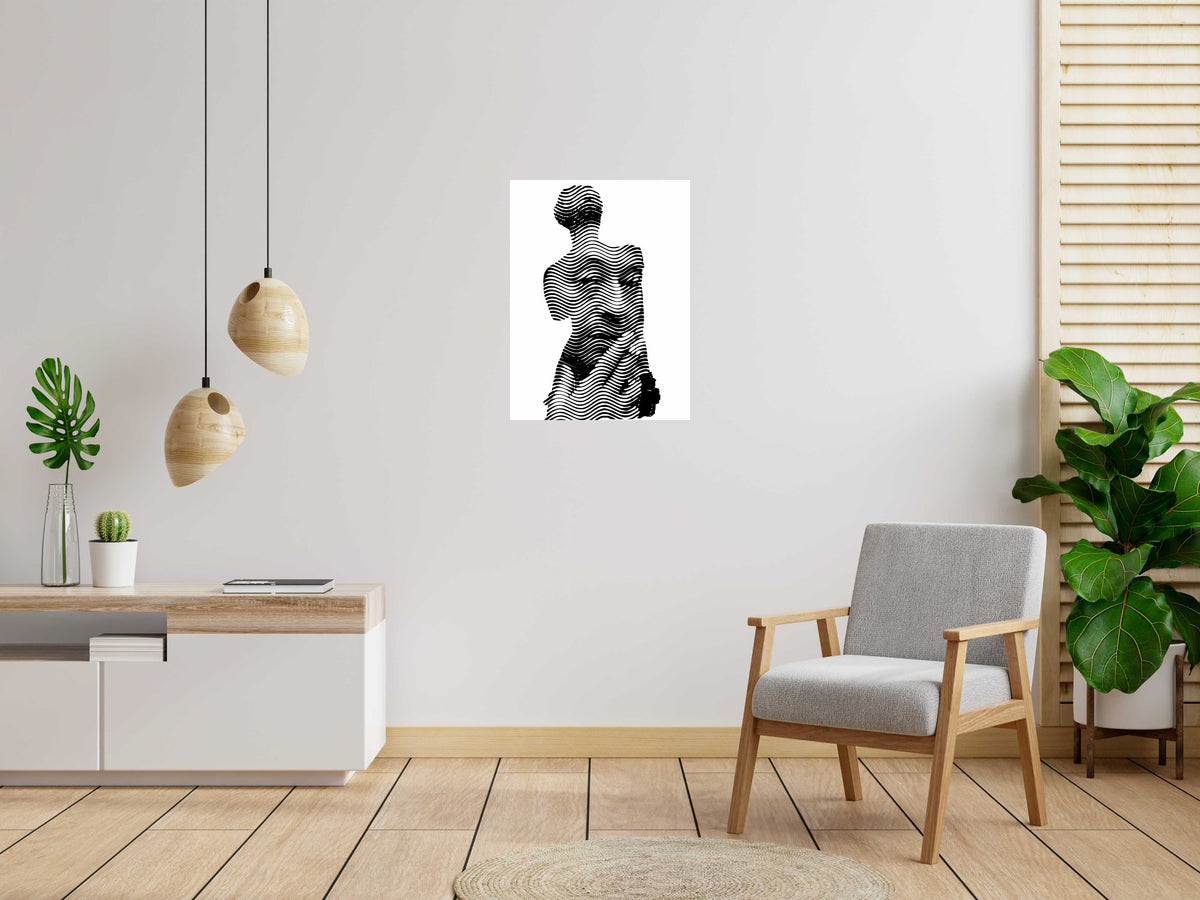 Estampe VENUS GAINSBOURG de WAWAPOD dans un intérieur – 60 × 80 cm