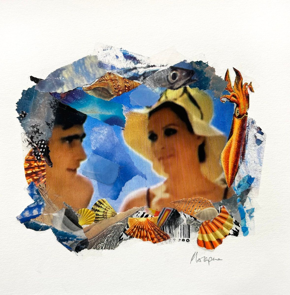 Estampe graphique petit format Seaside Valentin – FLOREPEA – 24 × 24 cm