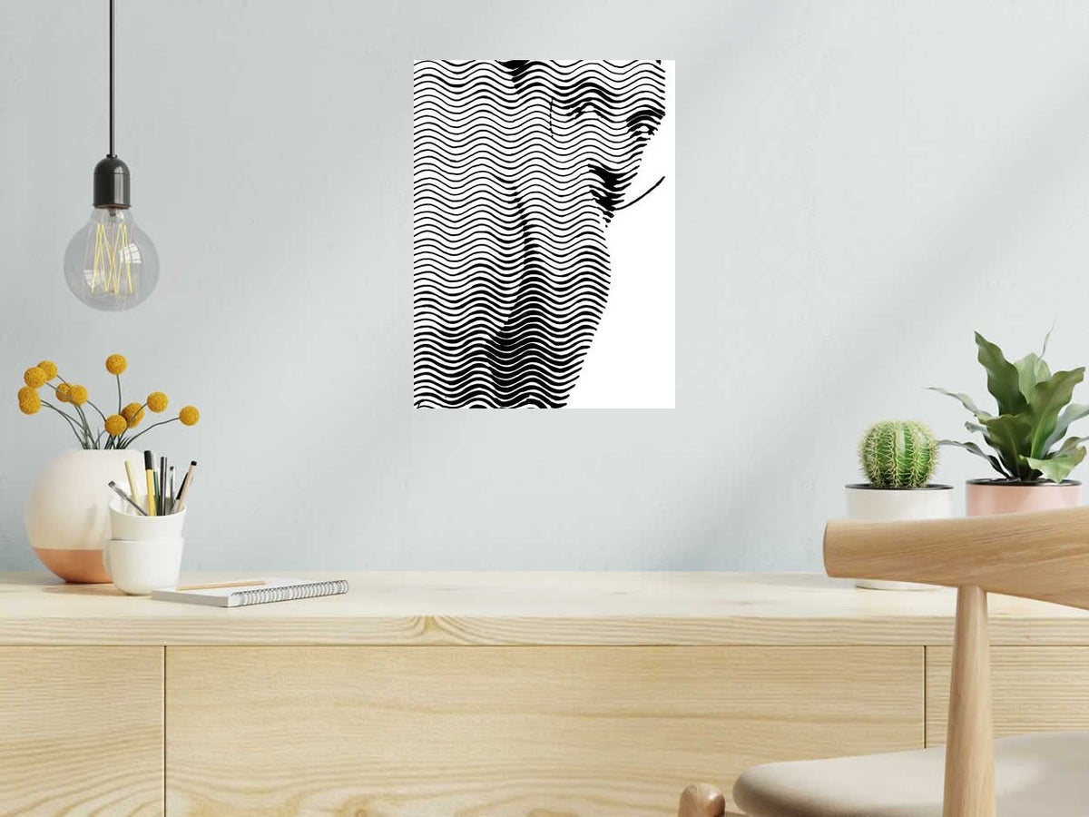 Estampe DALI de WAWAPOD dans un intérieur – 30 × 40 cm