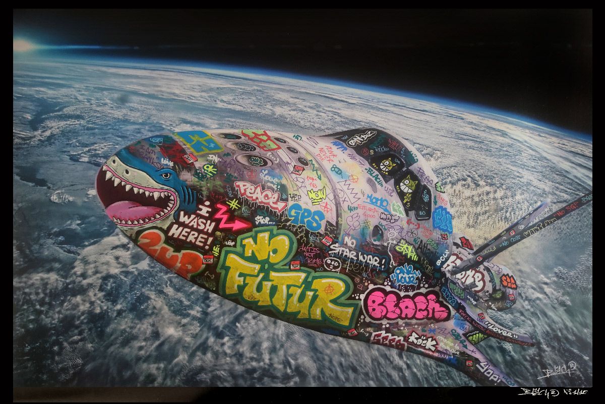 Estampe street art moyen format 3001 Odysée – BLACH – 60 × 40 cm