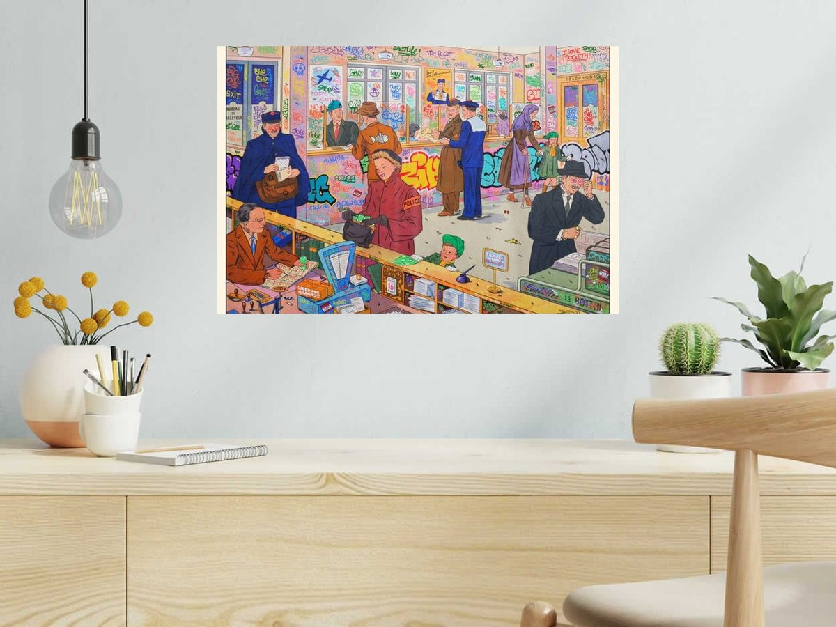 Estampe La Poste de BLACH dans un intérieur – 40 × 60 cm