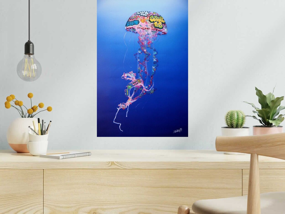 Estampe Meduse de BLACH dans un intérieur – 40 × 60 cm