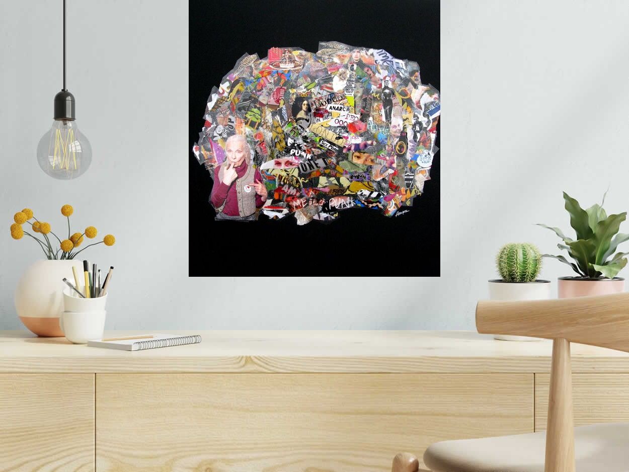 Estampe I love crap de FLOREPEA dans un intérieur – 50 × 55 cm