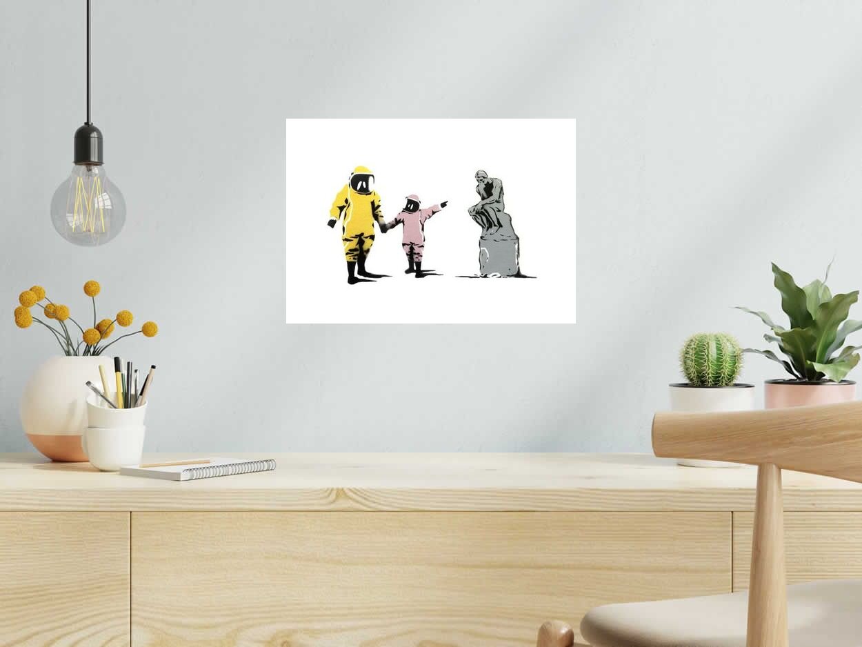 Estampe JOURNEE AU MUSEE 2052 I de CANNED dans un intérieur – 29 × 42 cm