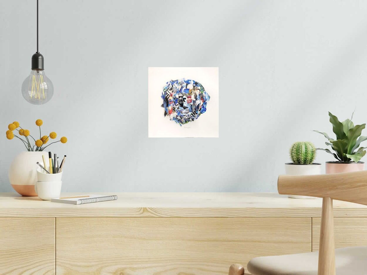 Estampe Kurt de FLOREPEA dans un intérieur – 24 × 24 cm