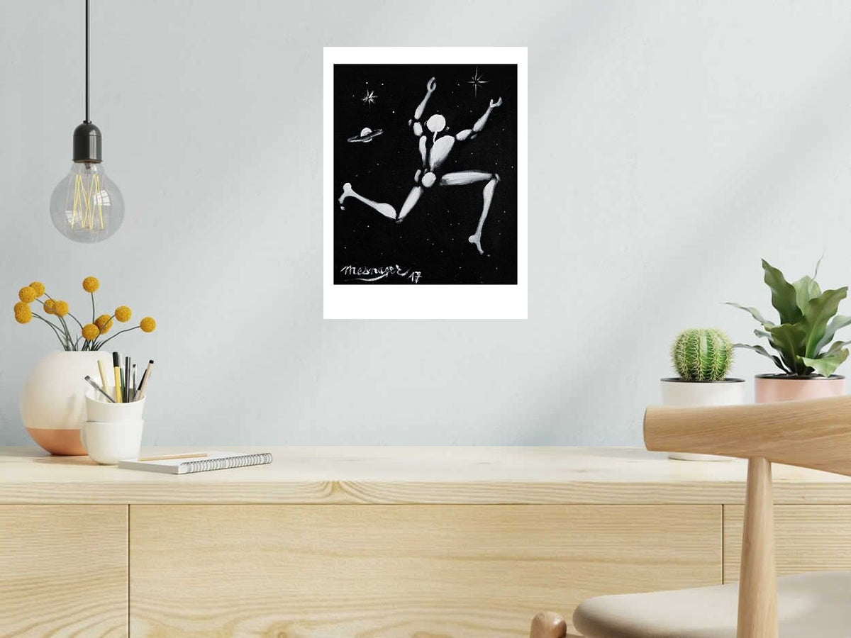 Estampe L'ENVOLE de JEROME MESNAGER dans un intérieur – 30 × 40 cm