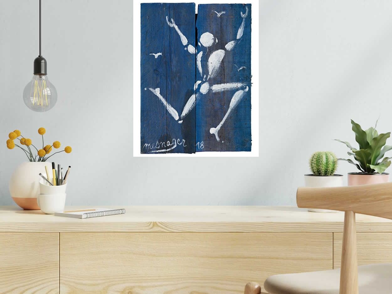 Estampe SANS TITRE de JEROME MESNAGER dans un intérieur – 40 × 50 cm