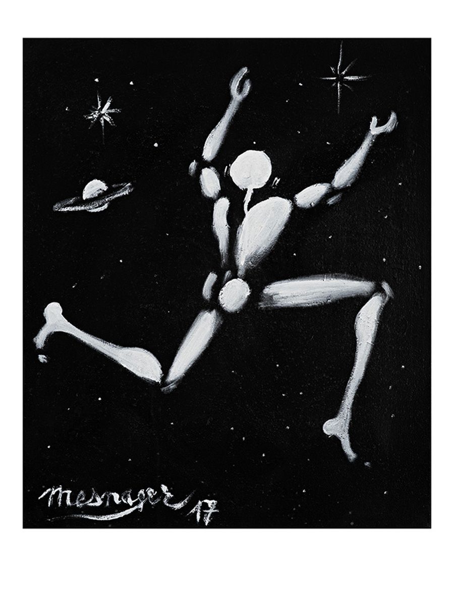 Estampe street art petit format noir L'ENVOLE – JEROME MESNAGER – 40 × 50 cm