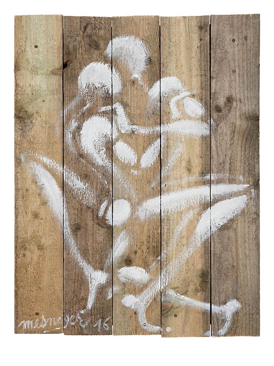 Estampe street art petit format rouge AMOUR – JEROME MESNAGER – 30 × 40 cm