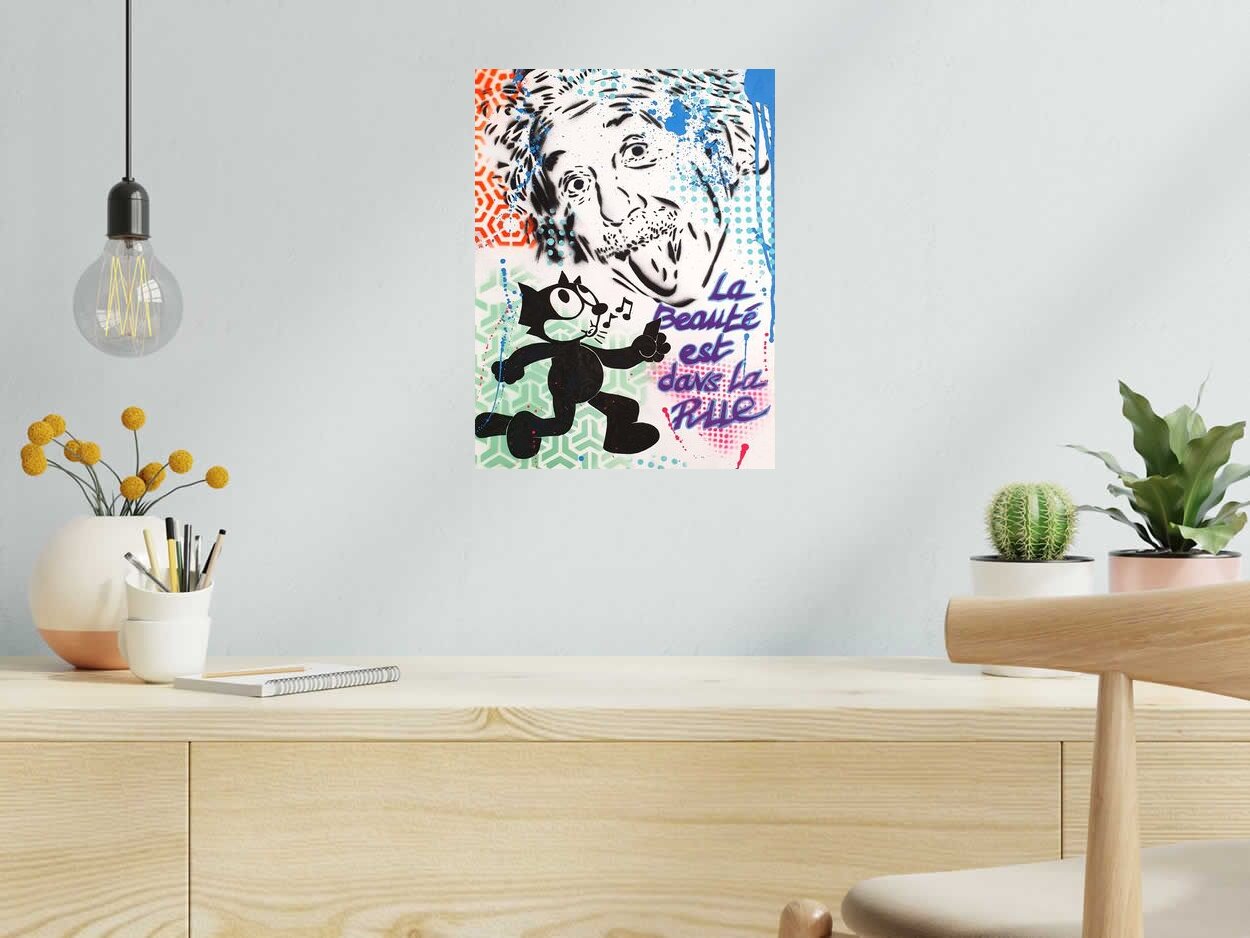 Estampe La beauté est dans la rue de SARA CHELOU dans un intérieur – 30 × 40 cm