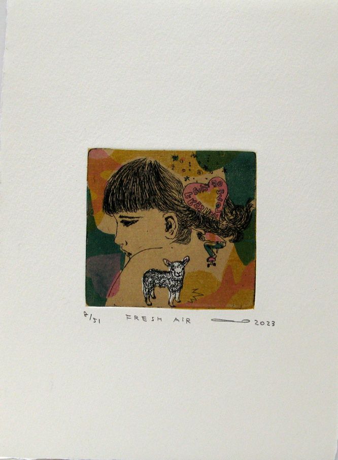 Editions d'art de ATSUKO ISHII a pour titre fresh air style figuratif dim : ATSUKO ISHIIprix:40