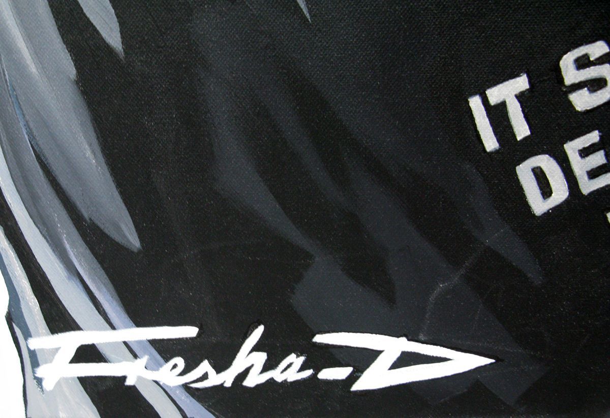 Tableau de FRESHA D a pour titre Burna style figuratif dim : FRESHA Dprix:750