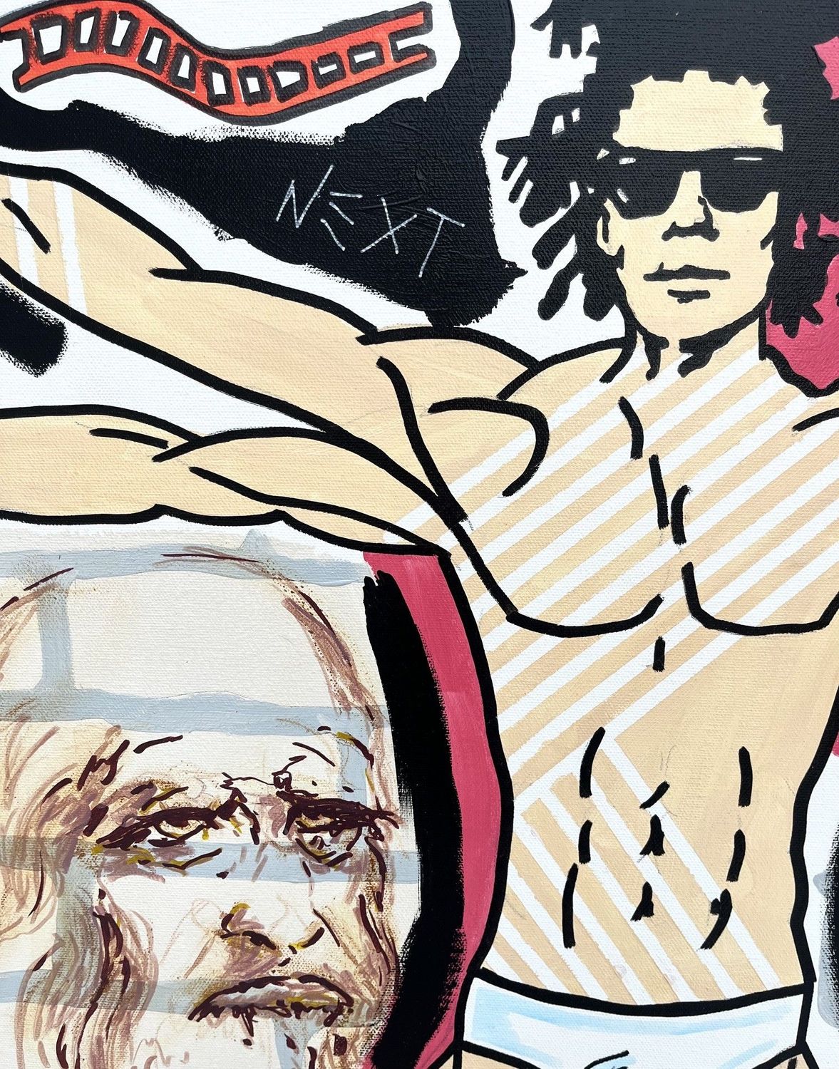 Tableau de Patrice ALMODOVAR a pour titre fuck norrmal i want magic style street pop art dim : Patrice ALMODOVARprix:2200