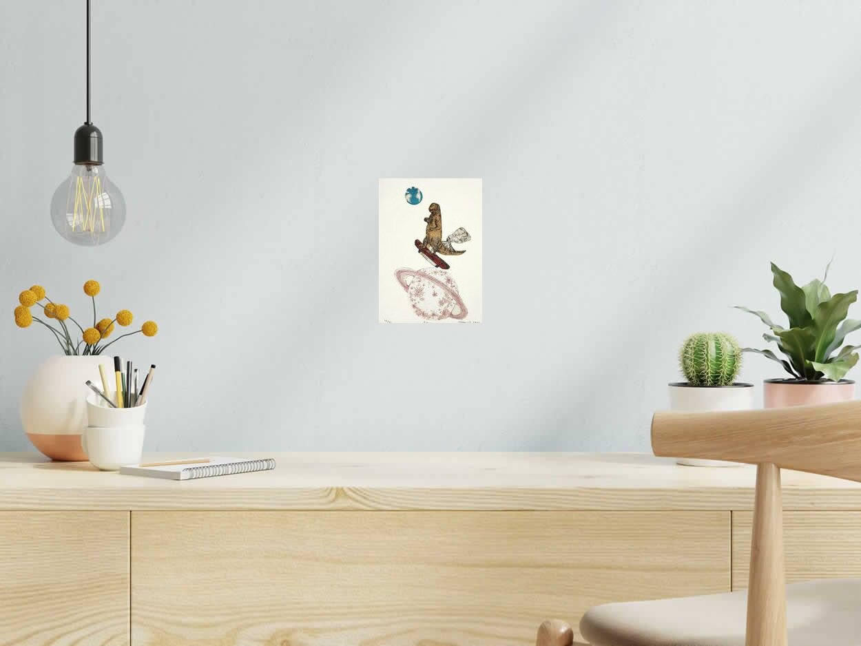 Gravure Flow de ATSUKO ISHII dans un intérieur – 15 × 21 cm