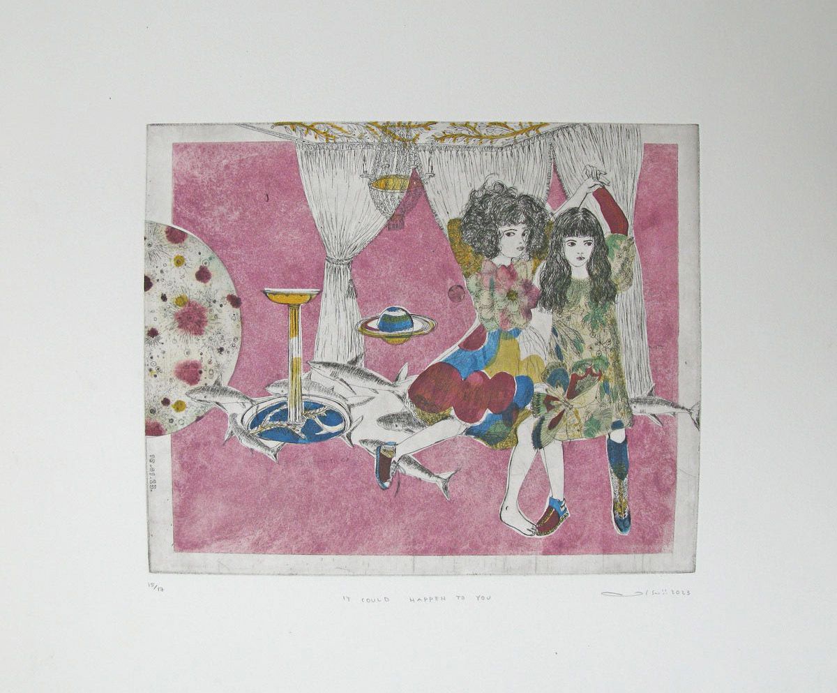 Gravure figuratif petit format IT COULD HAPPEN TO YOU – ATSUKO ISHII – 40 × 50 cm